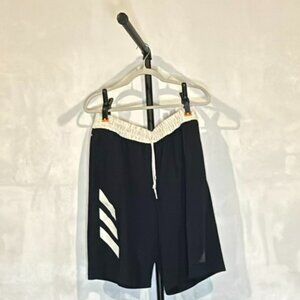 Adidas Basketball Club AEROREADY Shorts • Black w/ White Stripes • Men’s XL